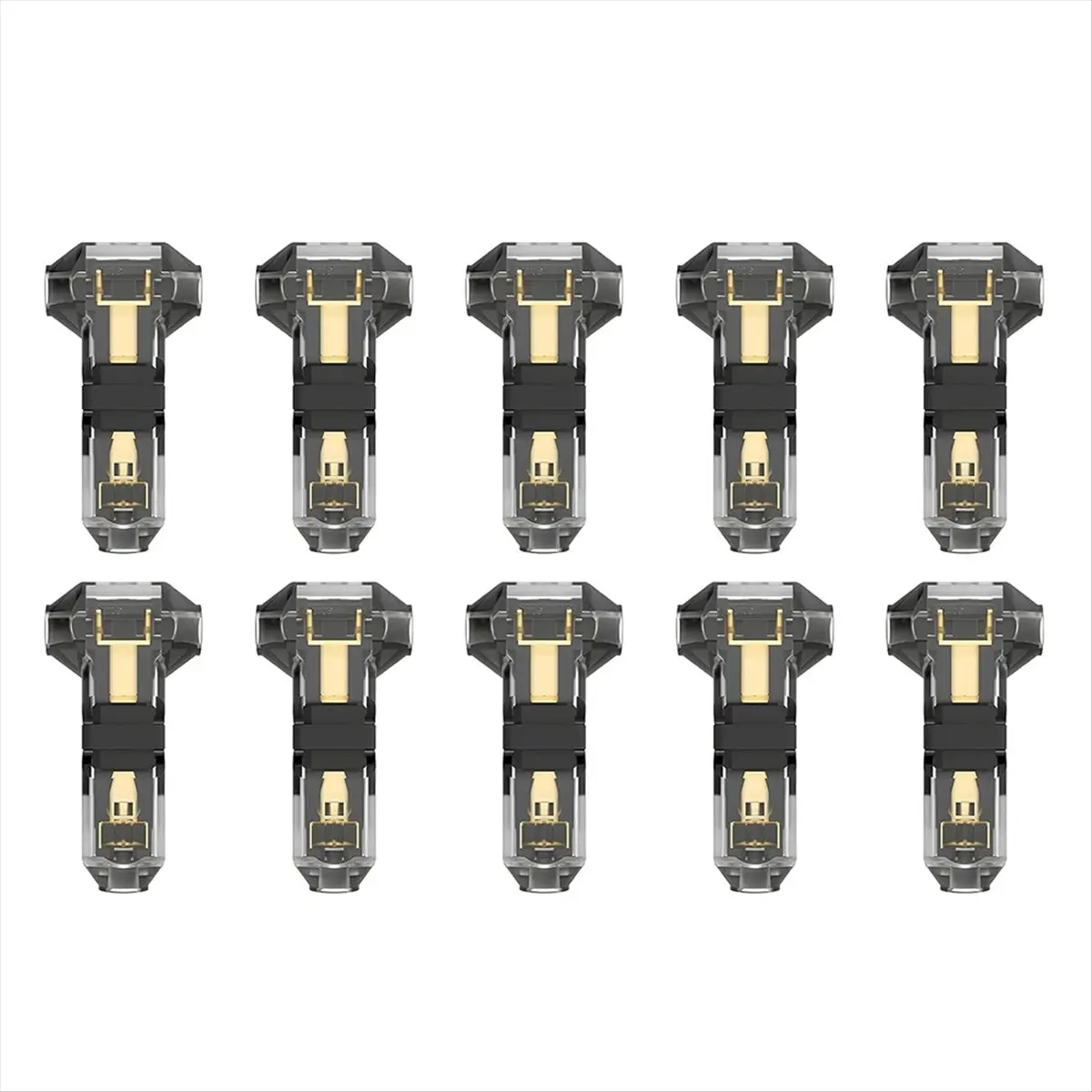 AA83 T Tap Wire Splice Connectors for 16-20 AWG, 3 Way 1 Pin Low Voltage Wire Connectors 10Pcs Solderless No Wire Stripping