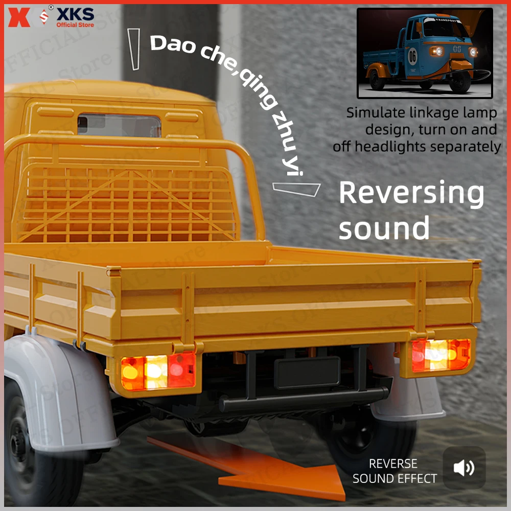 XKS WPL WP22 Moto RC à 3 roues - Véhicule télécommandé à dérive à grande vitesse Dodo, jouet RC électrique rechargeable pour enfants