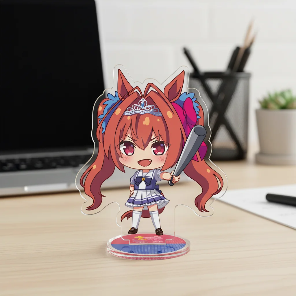 Anime Uma Musume Pretty Derby 10cm Acrylic Stand Ornaments Keychains Oguri Cap, , Silence Suzuka Fans Gifts - Image 6