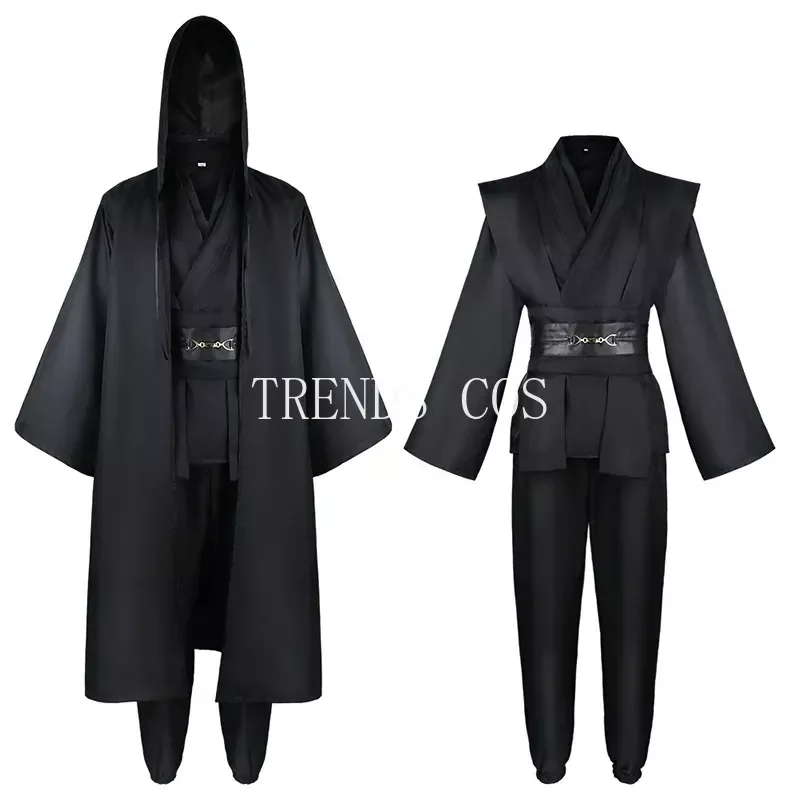 Jedi Knight Cosplay Costume Anakin Skywalker Darth Vader Cosplay Costume Obi-Wan Kenobi Outfits Cape for Halloween Full Set