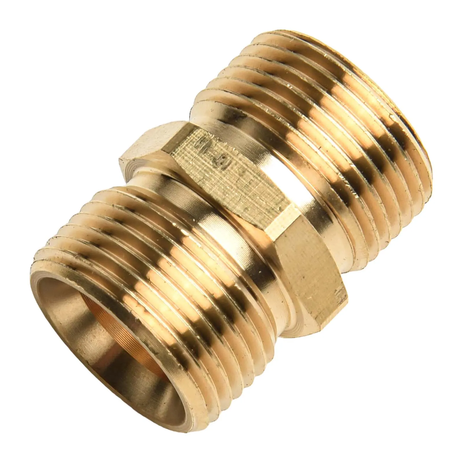 Adaptor Selang Sambungan Selang Kuningan Padat Tahan Karat 2 Buah Adaptor Ekstensi Konektor Pencuci Selang Pencuci Tekanan