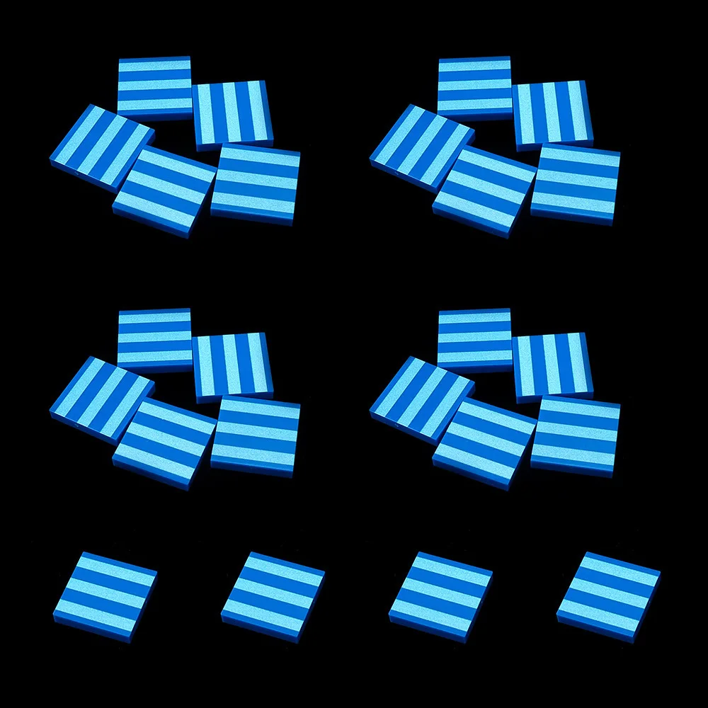 MOC 10 قطعة الطباعة الشريطية 3068 2x2 الملمس اللبنات عدة الطابق مجلس الطوب الجسيمات لعبة الأطفال طفل هدايا عيد الميلاد عيد الميلاد