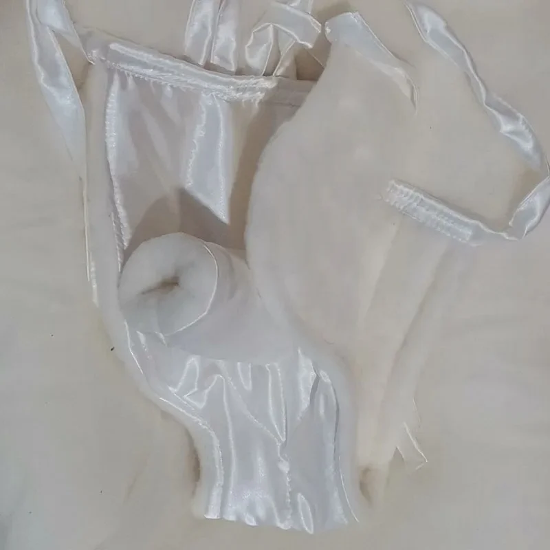 Calzoncillos hechos a mano para hombre, calzoncillos suaves y sedosos brillantes, calzoncillos de mezcla de algodón, bragas hinchadas, ropa interior Sexy para fiesta privada