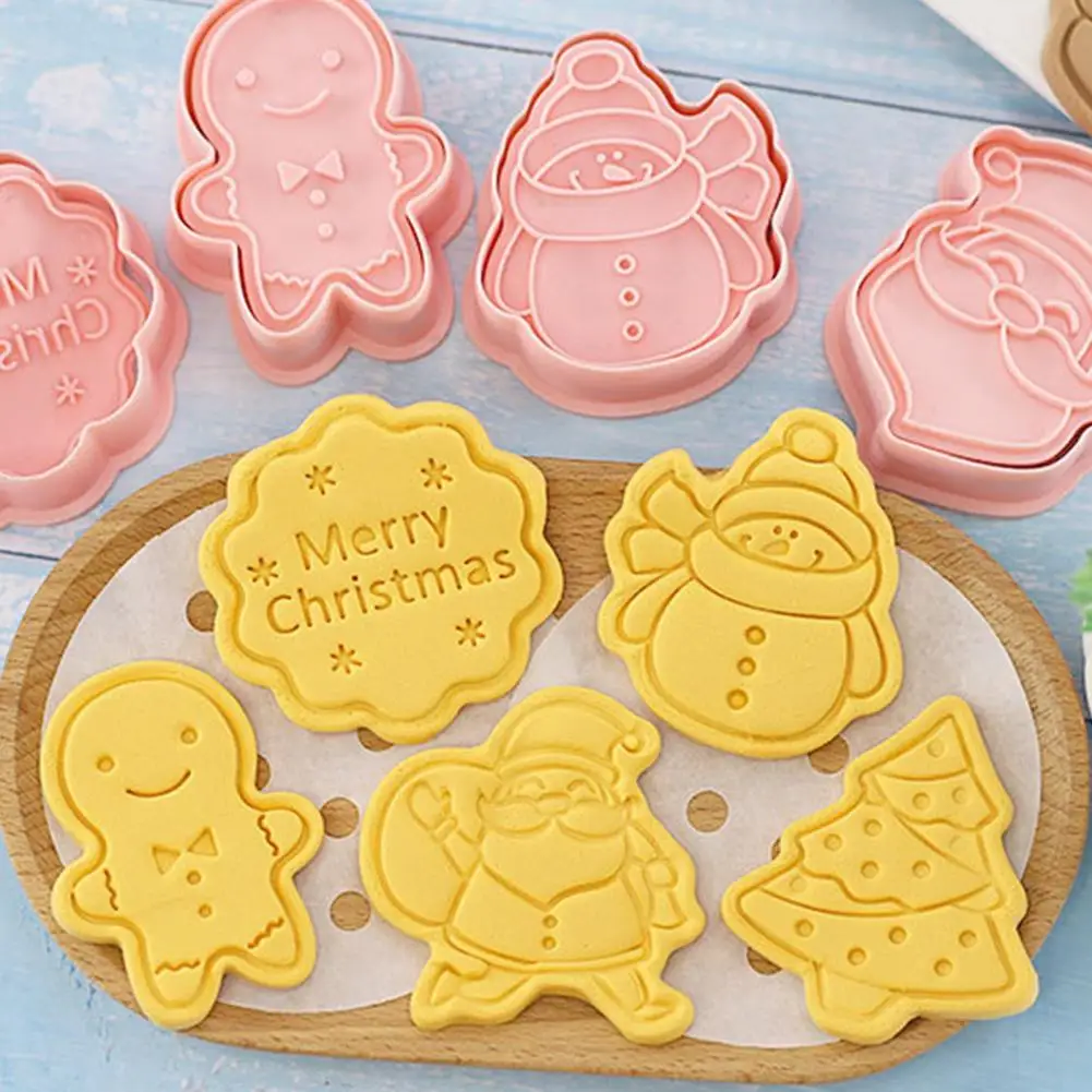 

Xmas Plastic Cookie Cutters Cartoon Themed Cookie Cutters Christmas Cookie Cutter Set 8 Festive Shapes Including for Holiday