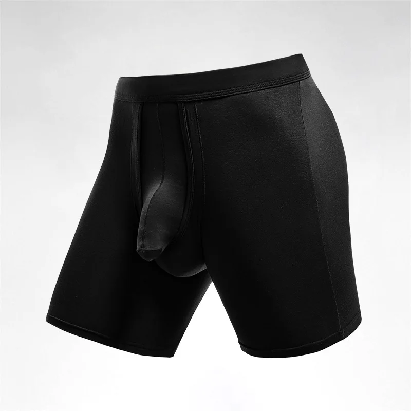 Bóxer de talla grande para hombre, ropa interior de bolsillo de pene, pantalones cortos para correr, 110kg