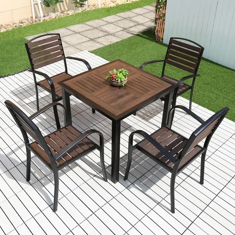 Outdoor furniture set for balcony garden chair waterproof 2022 table and chairs for coffee shop bar furniture