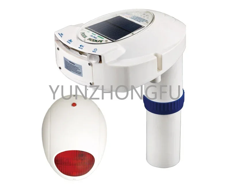 Swimming Pool Safety Alarm with Adjustable Sensor Tube and Solar Battery Power