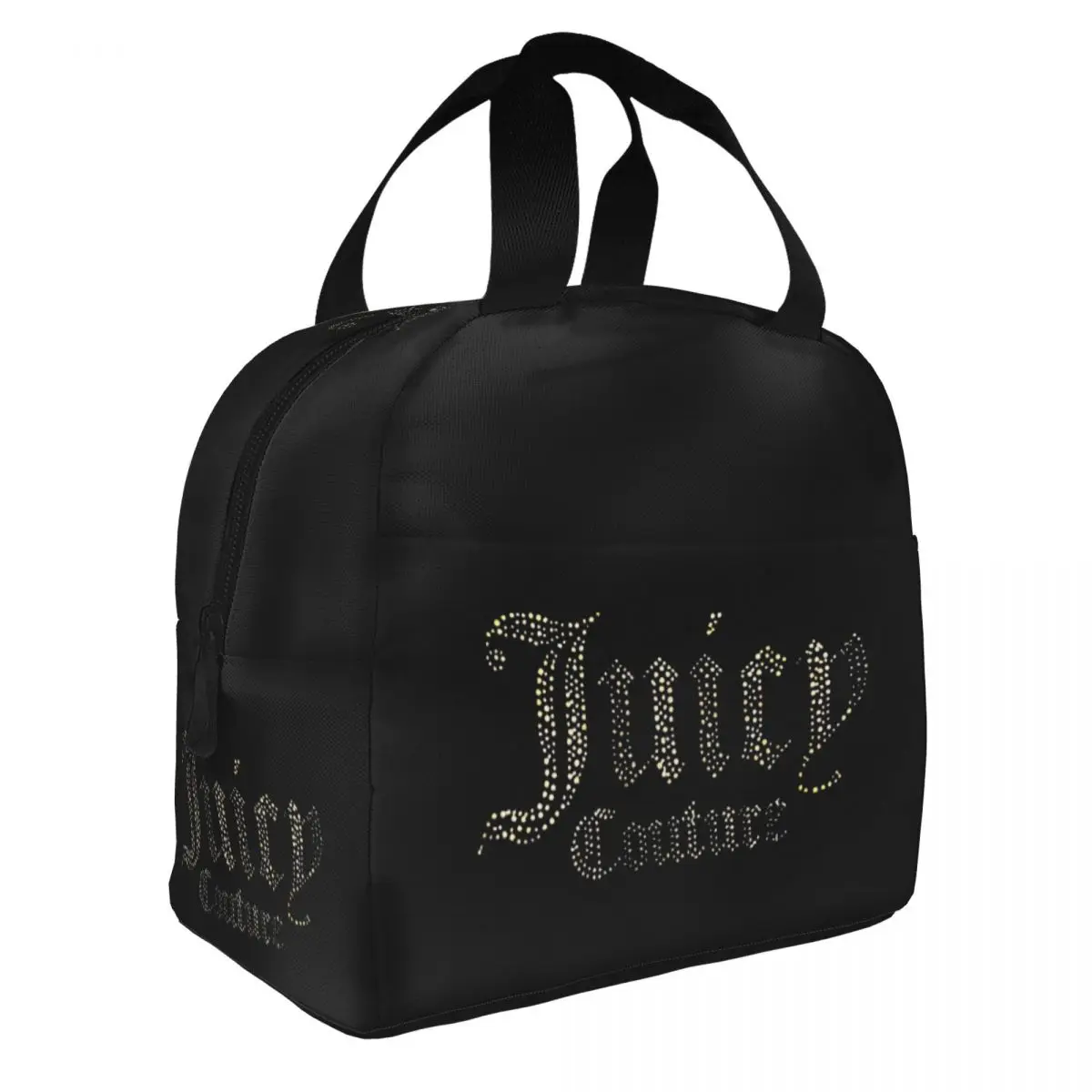 Hot-Sale-Like-Juicy-Couture Portable Lunch Bag Food Thermal Box Durable Cooler Lunchbox with Shoulder Strap Picnic Bag Office