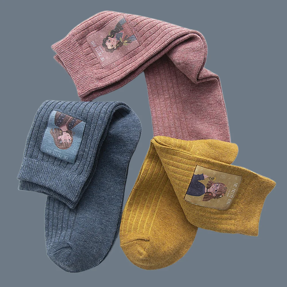 5/10 Pairs New Women's Breathable Socks Puppy Cute Girl Stacked Socks Autumn And Winter Style Internet Celebrity Socks