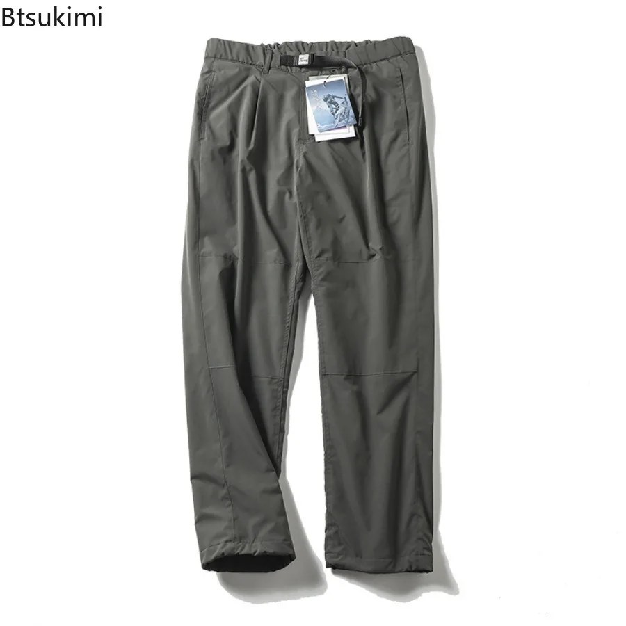 Thiened Fleece Warm Casual Pants for Men Winter Outdoor Windbreak Waterproof Cargo Pants Hikking Climbing Straight Sweatpant Man