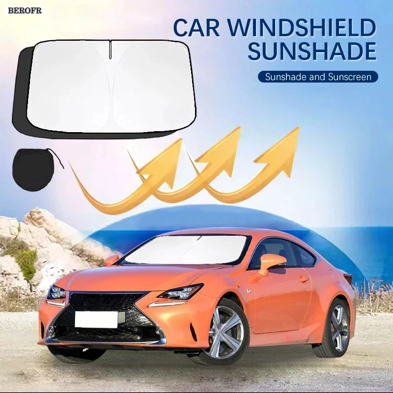 Car Windshield Sun Shade Covers Front Window Sunscreen UV Parasol For Lexus RC 300 RC350 Summer Car Accessories