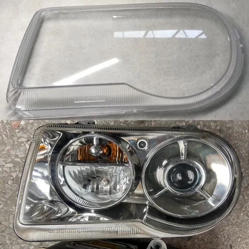 Pantalla transparente para faros delanteros, cubierta de pantalla, carcasa de protección de luz para CHRYSLER 300C 2007-2010