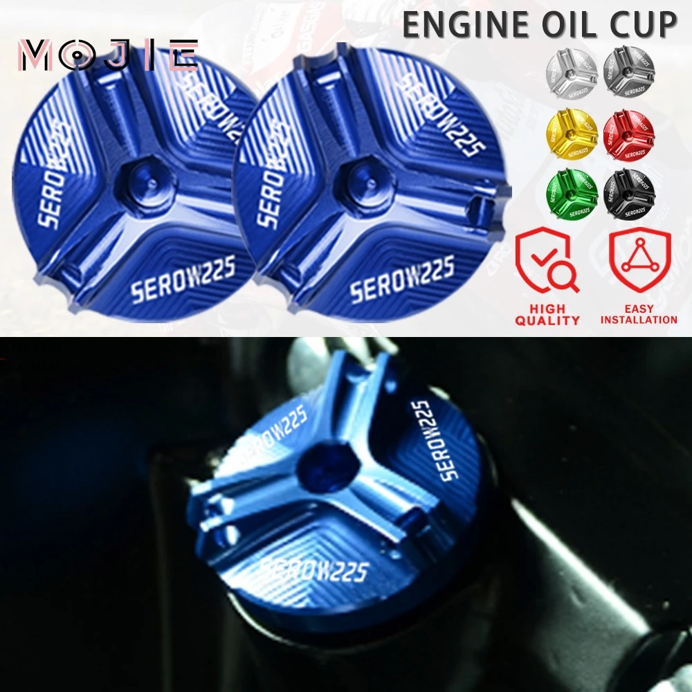 

SEROW 225 Motorcycle Engine Oil Drain Plug Sump Nut Cup Oil Fill Cap Cover For YAMAHA SEROW225 1999-2004 2000 2001 2002 2003