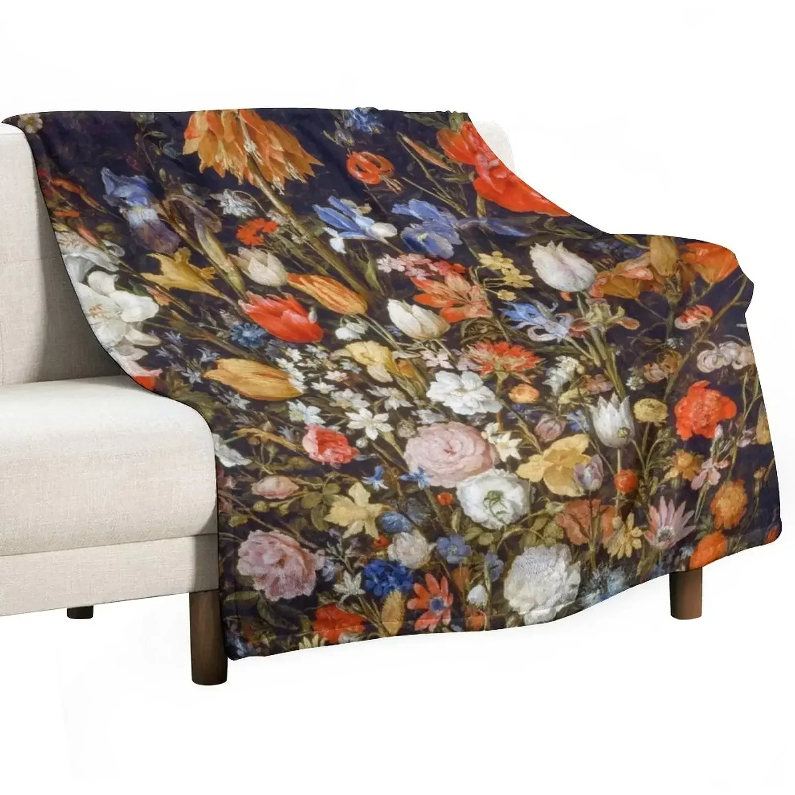 

Jan Brueghel. Flowers in a Wooden Vessel Throw Blanket halloween Moving Blankets