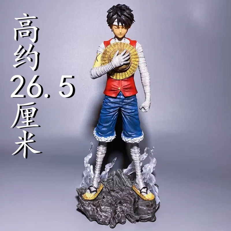 27cm Anime One Piece Monkey D Luffy Yonsei Action Figures Action Collection Pvc Model Magic Storm Surge Decoration Figure Toy