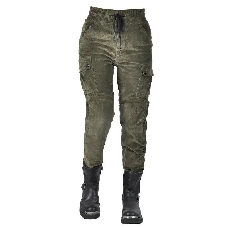 

Winter female corduroy motorcycle pant outdoor riding motorcycle women jean Drop-resistant pant with protect gear kevlar in knee