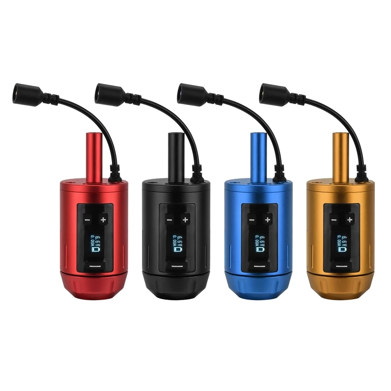 

Portable Wireless Mini Tattoo Power Supply 1300mAh Rechargeable RCA Connection Professional Tattoo Pen Equipment Machine