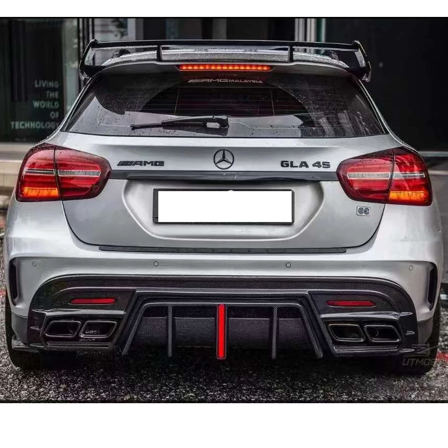 For Mercedes Benz GLA Class X156 GLA260 GLA45 Carbon Fiber Back lip Diffuser Car Rear Bumper Diffuser Rear Splitters Spoiler