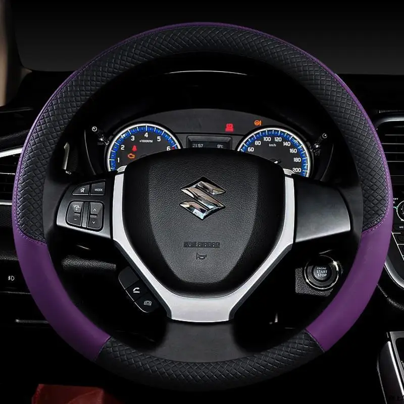 For Suzuki Swift Changan Suzuki new and old Antelope 1300 car steering wheel cover all-season leather handle cover sports