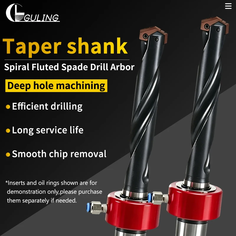 

GULING Spiral Fluted Morse Taper Shank Spade Drill Holder MT2 MT3 MT4 MT5 Indexable Insert Internal Coolant High Rigidity CNC