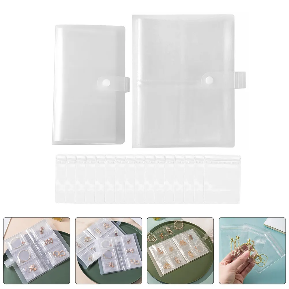 

1Set Jewelry Storage Book with 160 Slots Clear Organizer for Earrings Rings Necklaces Small Jewelry Bags Travel Portable