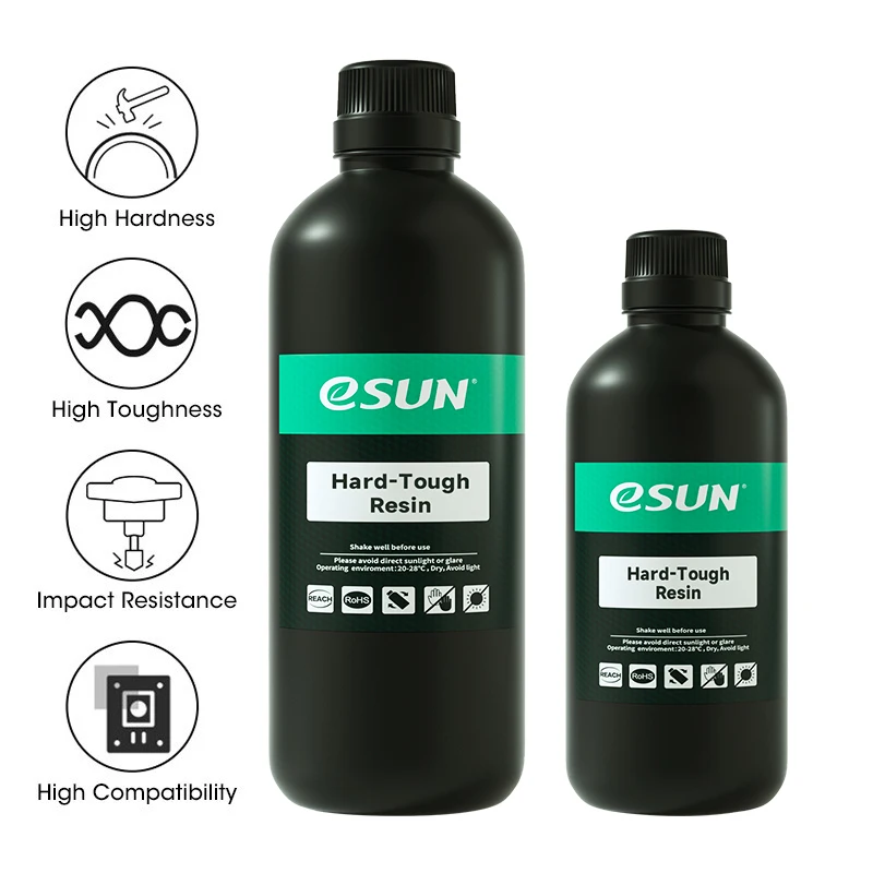 eSUN 3D Printer Resin LCD UV 405nm Hard Tough ABS-Like Resin for Photon UV Curing LCD 3D Printer Photopolymer Liquid 3DResin 1KG