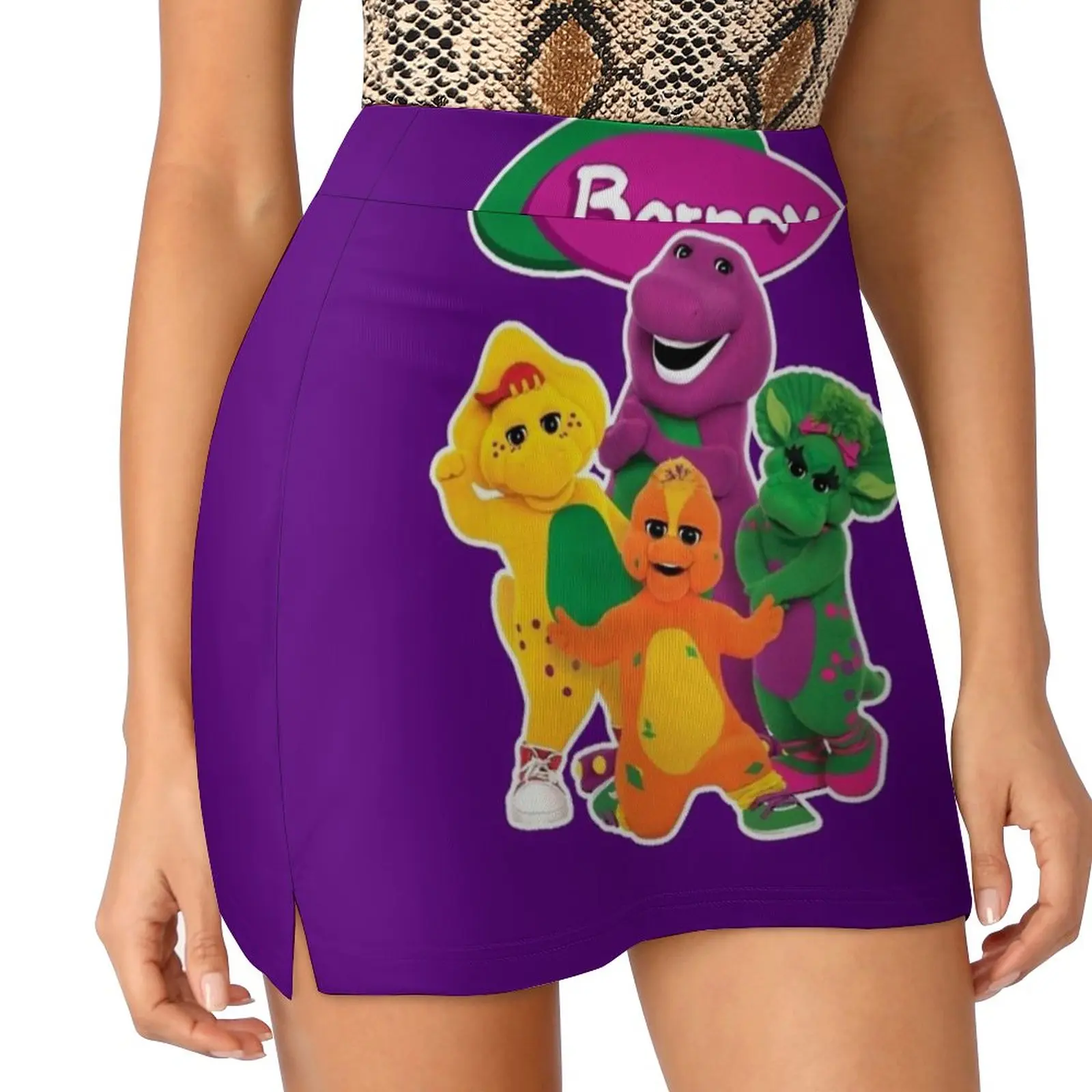 Barney The Dinosaur And Team Skirts Woman Fashion 2022 Pant Skirt Mini Skirts Office Short Skirt Barney The Dinosaur Barney