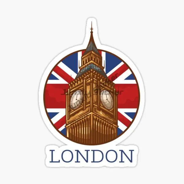 

London England Flag Big Ben Car Stickers for Car Bicycle Helmet Window Wall Decoration Accessories