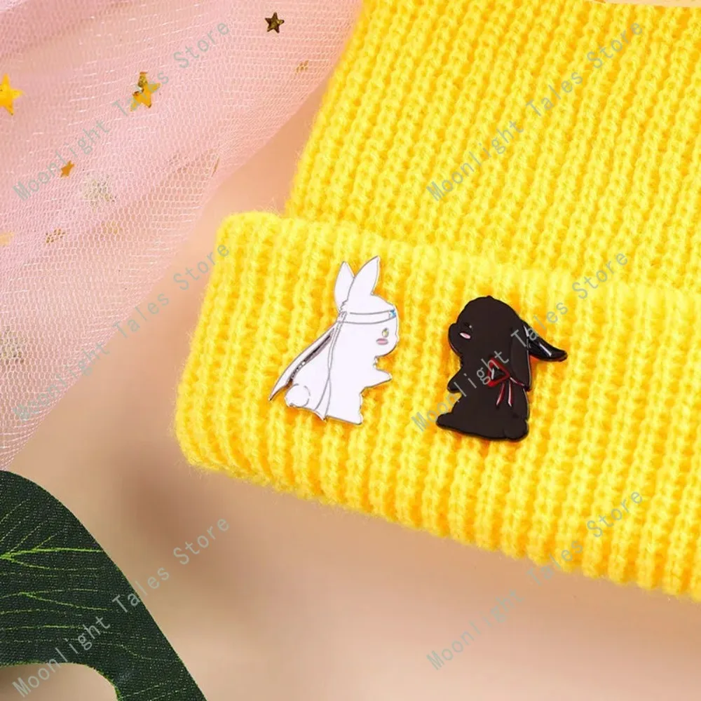 鬼滅の刃ブローチかわいい漫画バニー合金バッジ陳銭嶺王賢カップルウサギピンアクセサリー