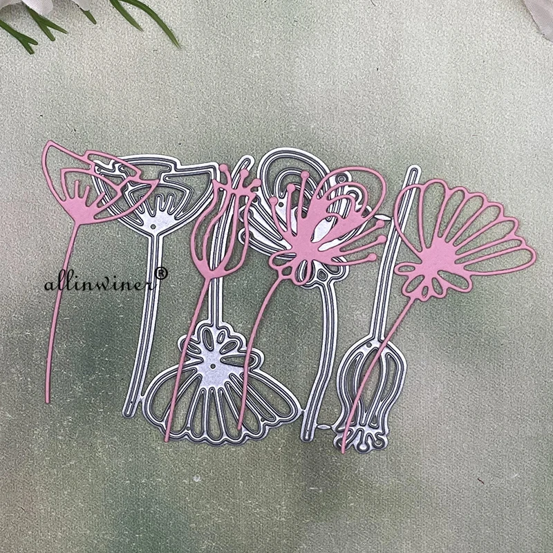 Four kinds of flowering branches Metal Cutting Dies Stencils Die Cut for DIY Scrapbooking Album Paper Card Embossing