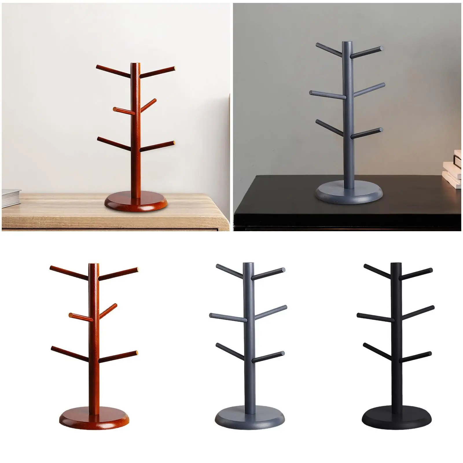 

Jewelry Display Stand Coffee Cup Holder Coffee Mug Hanger Coffee Cups Stand Tabletop Jewelry Organizer for Countertop Cabinet