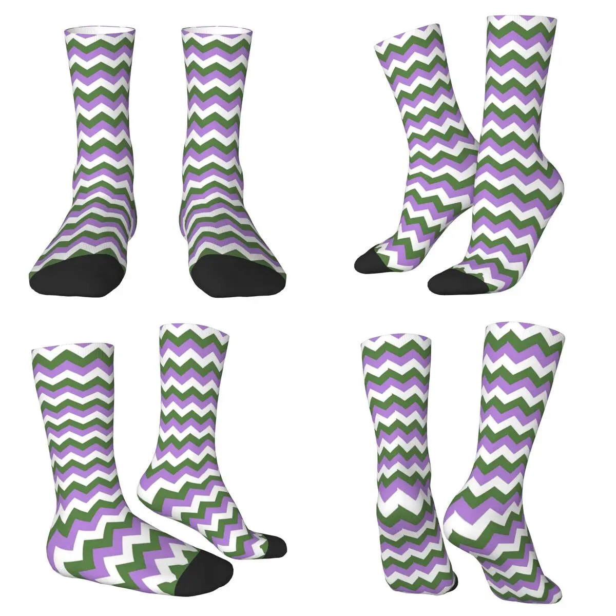 

Носки в стиле Chevron Genderqueer Pride, супер мягкие чулки в стиле Харадзюку, всесезонные длинные носки для мужчин и женщин, рождественские подарки