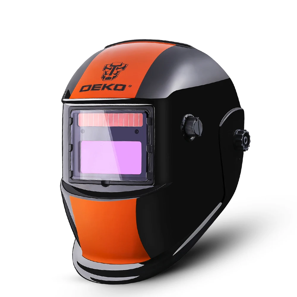 DEKO MZ236 Orange Solar Auto Verdunkelung MIG MMA Elektrische Schweißen Helm/Schweißen Objektiv für Schweißen Maschine oder Plasma Cutter