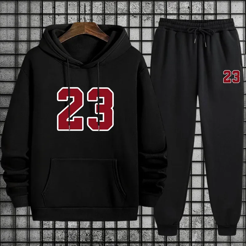 

Running Mens Tracksuit Casual Print Sweatshirts Streetwear Outdoors Sports Jogging Mens Clothing New Single Piece Hoodies Pants