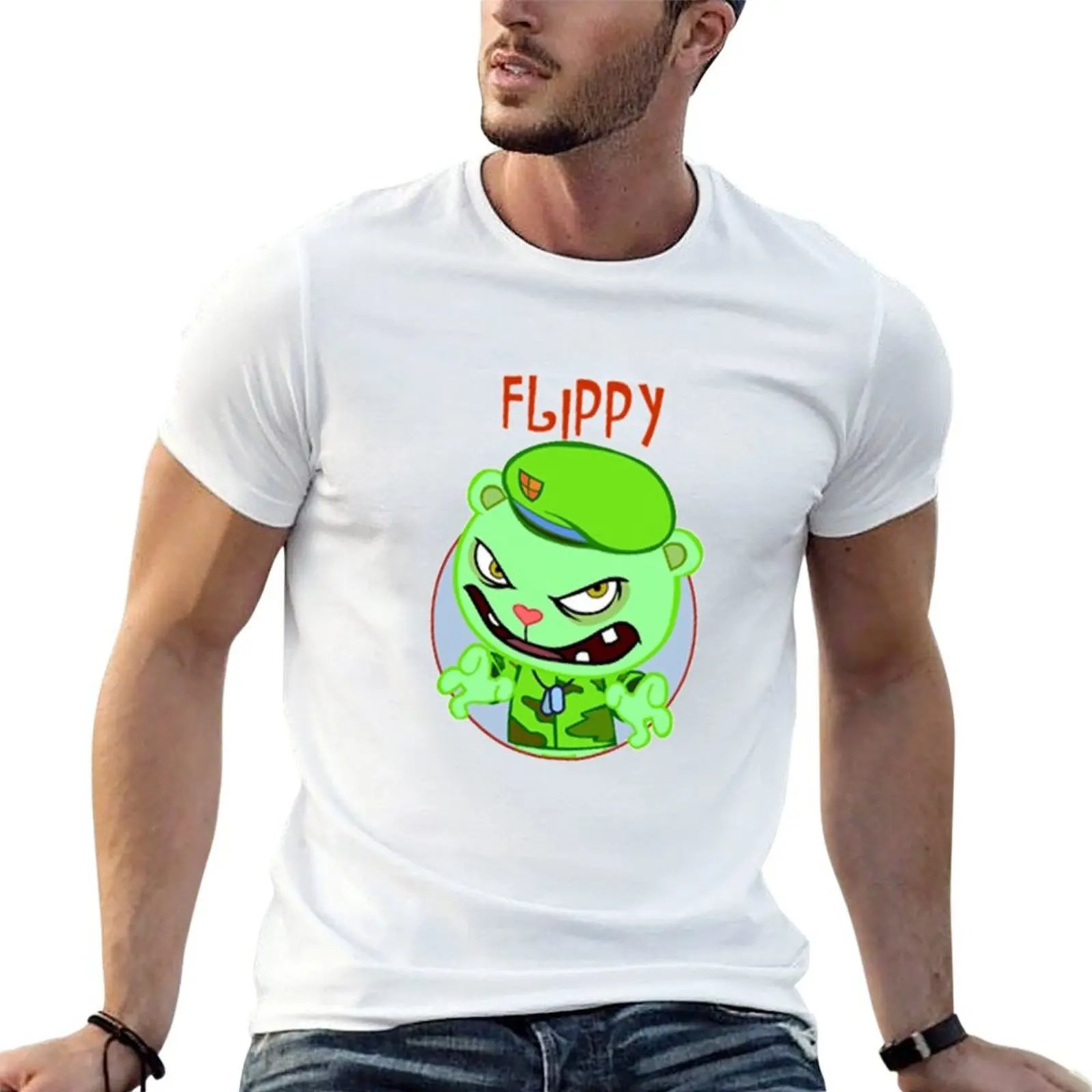 

Happy Tree Friends: Flippy T-Shirt g man t shirts for men t shirt man cotton T-Shirt