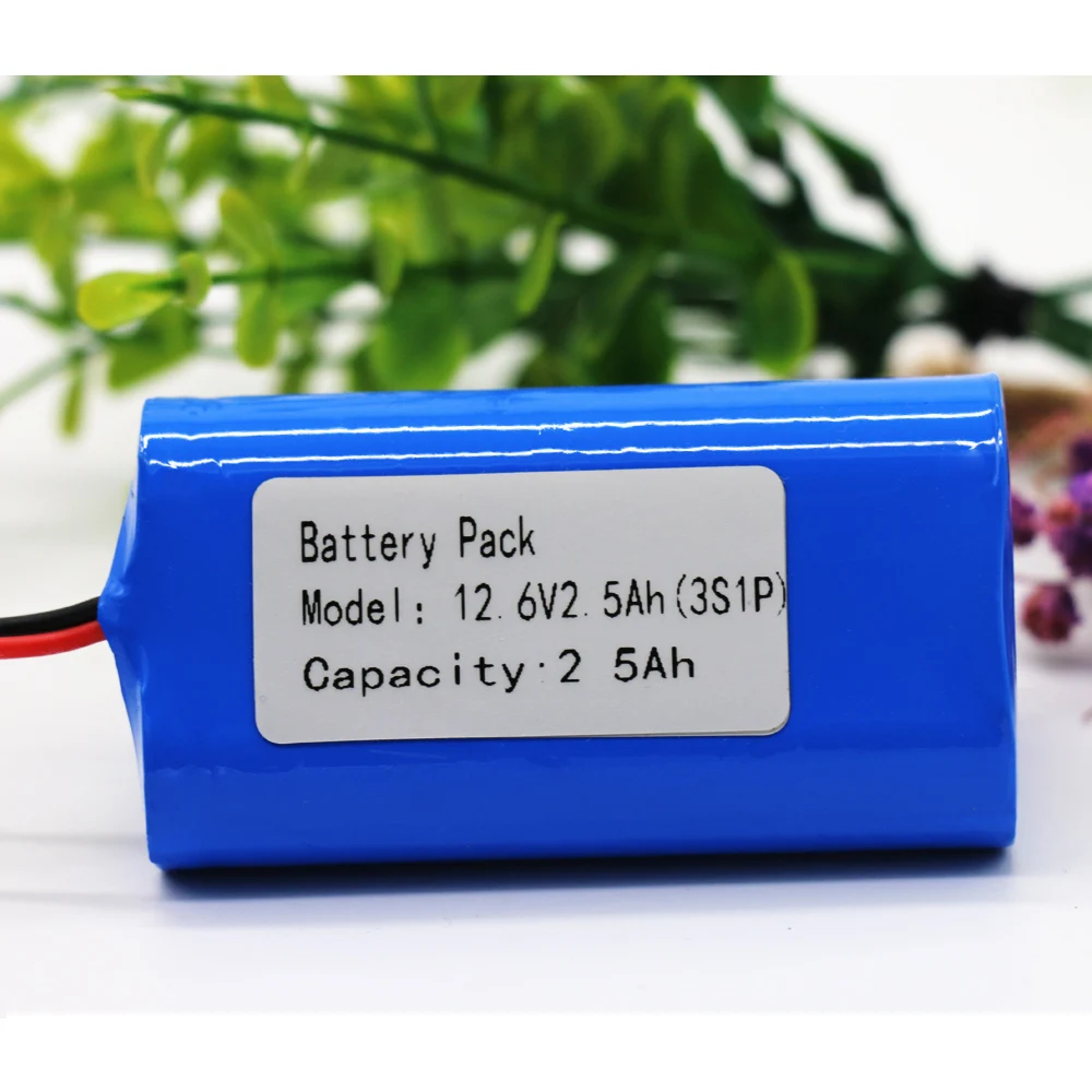 FTJLDC 12V 5Ah Battery 3S1P 12.6V/11.1V 2500mAh 18650 Lithium-ion Battery Pack with 5A BMS for Backup Power Ups CCTV Camerar