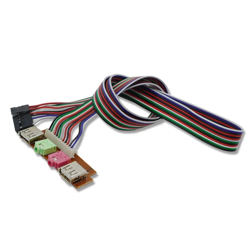 2 Usb Pc 컴퓨터 케이스 6.8cm 전면 패널 Usb 오디오 포트 마이크 이어폰 케이블, Pc 오디오 입력 및 출력 근처 케이블 교체