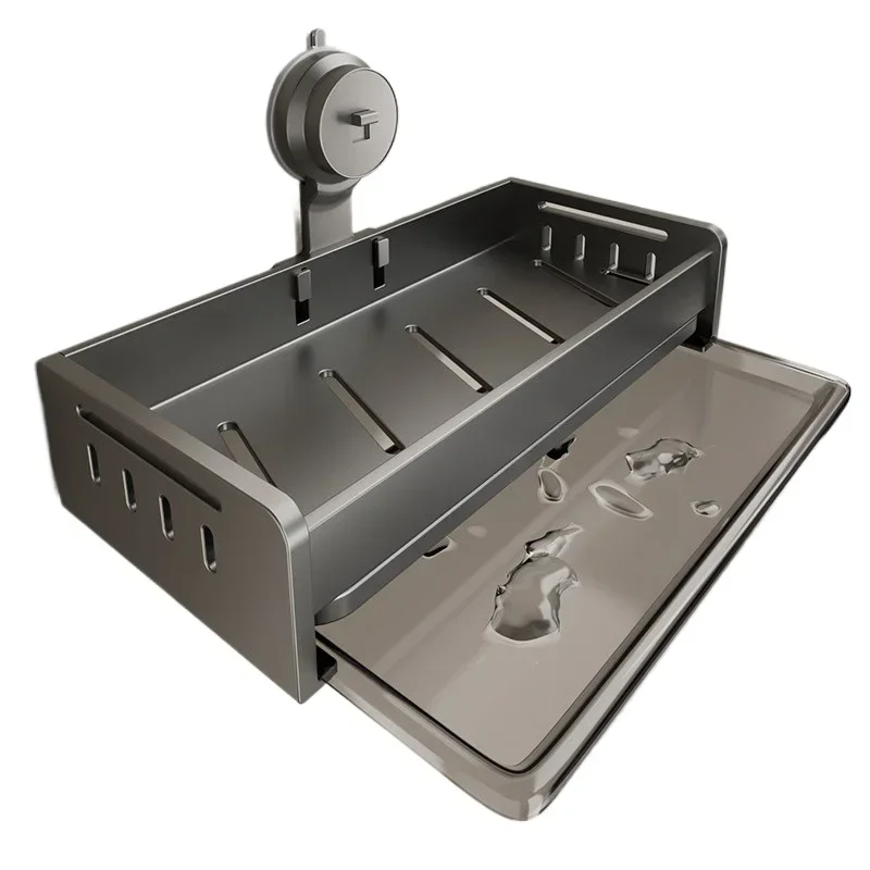 Kitchen suction cup rack, rag rack, no punching, household storage and drain faucet, dishwashing steel wire ball