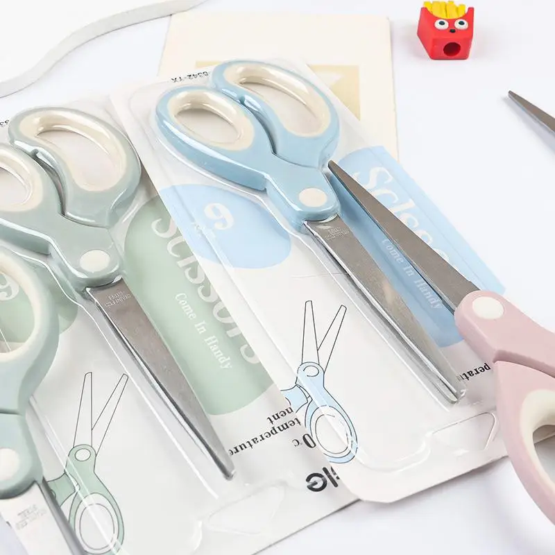 Multifunktionale Schere aus Edelstahl, Bastelschere, DIY-Handwerk, Papierschneidewerkzeug, Niedliche Griffe in Bonbonfarben – Detail 4