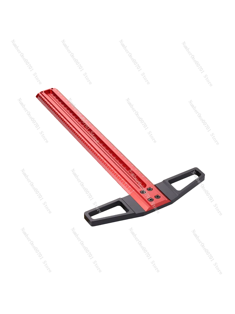 Aluminum Alloy Lineation Ruler High Precision Hole Ruler L-Square Positioning Cutting Woodworking Drawing Line Tool