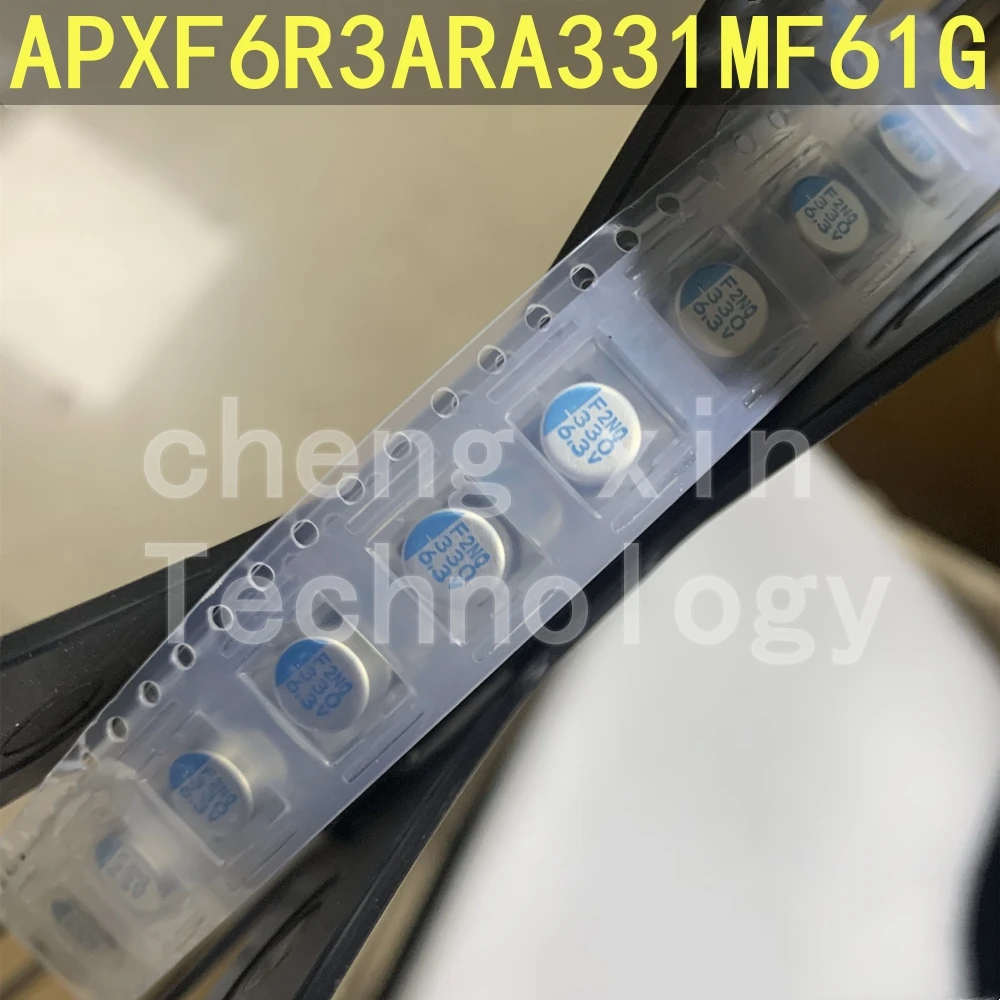APXF6R3ARA331MF61G 5PCS SMD 330uF ±20% 6.3V Solid State Capacitors APXF6R3ARA331 Chip Aluminum Electrolytic Capacitors