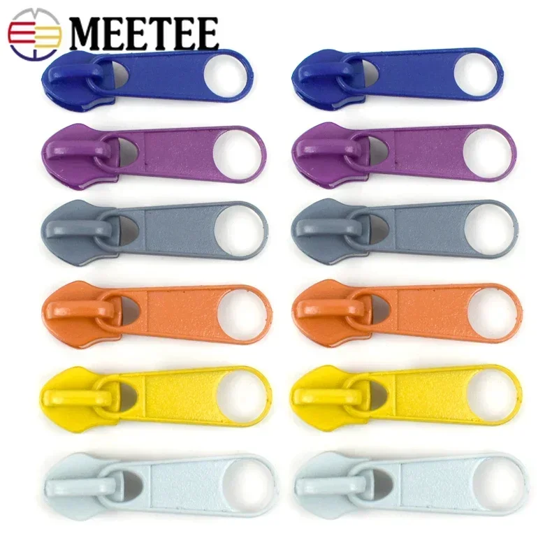 3# 5# Meetee 3/5/10M Rainbow Nylon Zipper Tape with Zippers Slider Decor Zip Closure Repair Kit Bag Garment Sewing Accessories