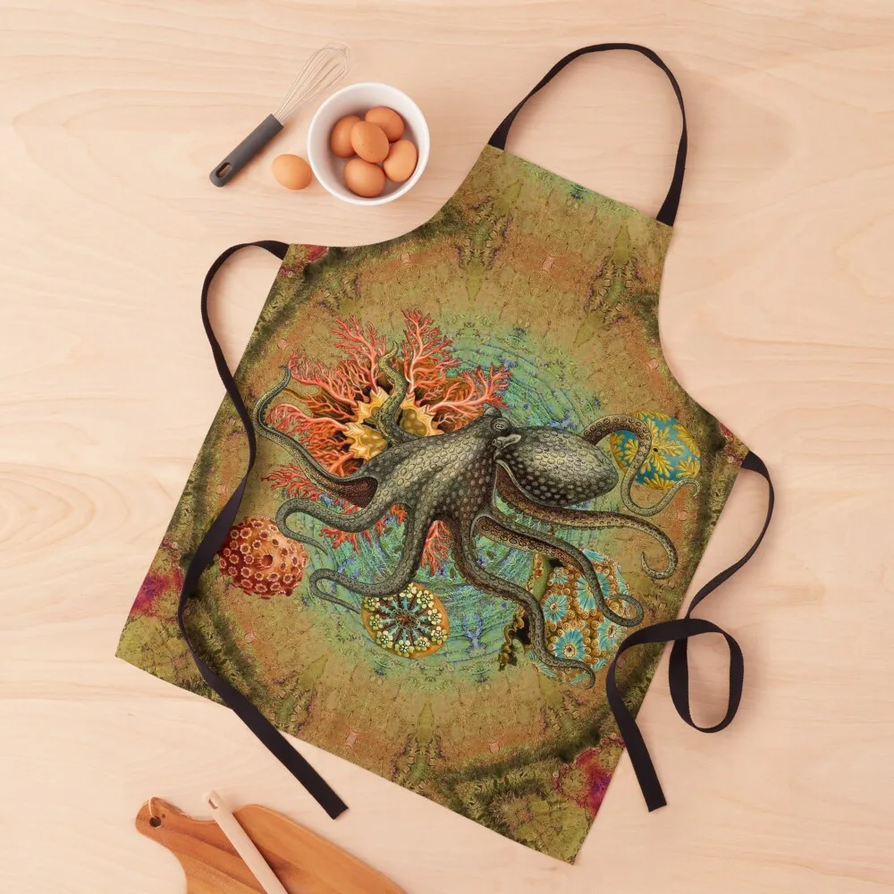 

Sea Garden Apron Men's Kitchen cook wear Salon Kitchen Items Apron