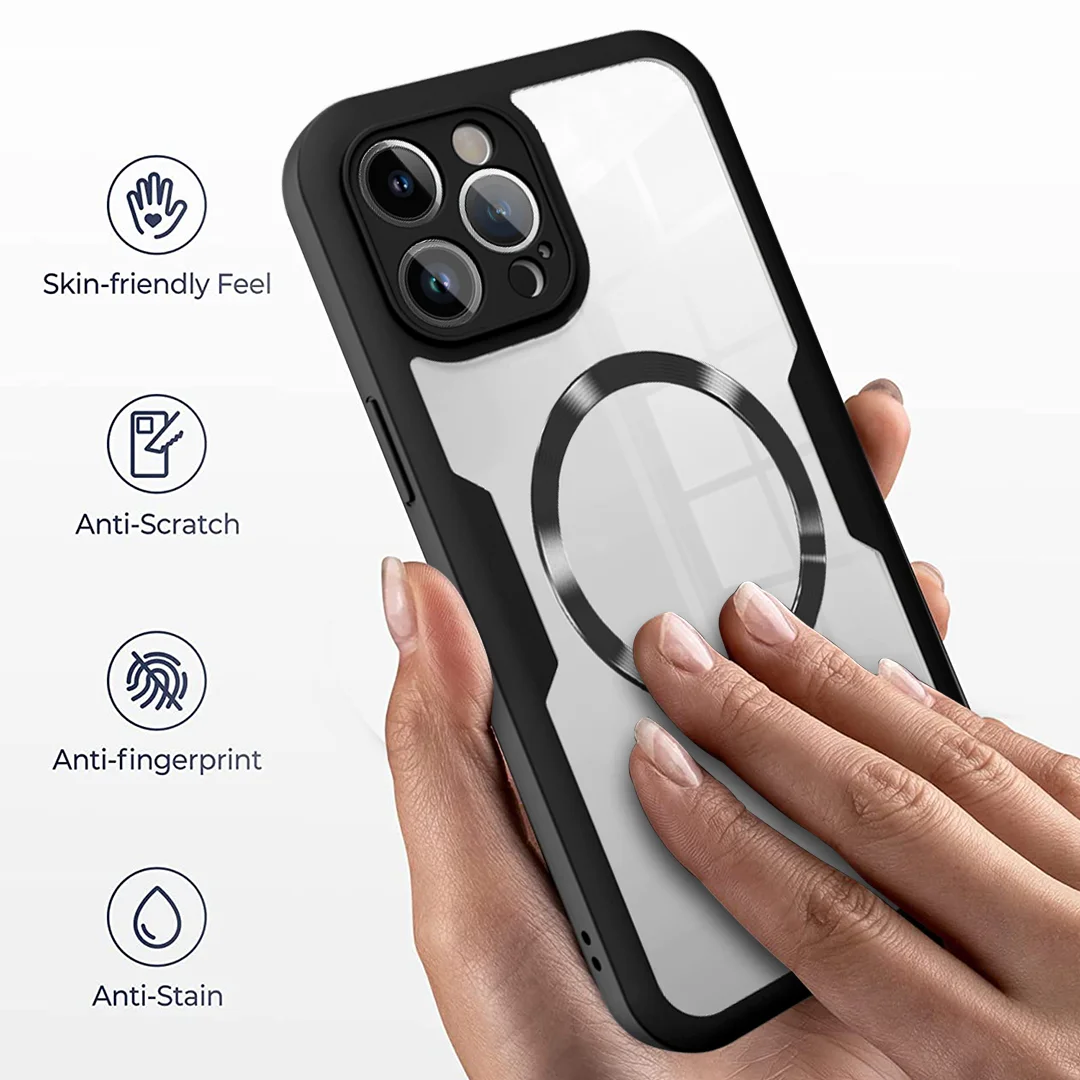 360 doppelseitige, vollständig schützende magnetische Handyhülle für iPhone 15 14 12 13 11 Pro Max 16 Plus mit Displayschutzfolie, klare Abdeckung – Detail 6