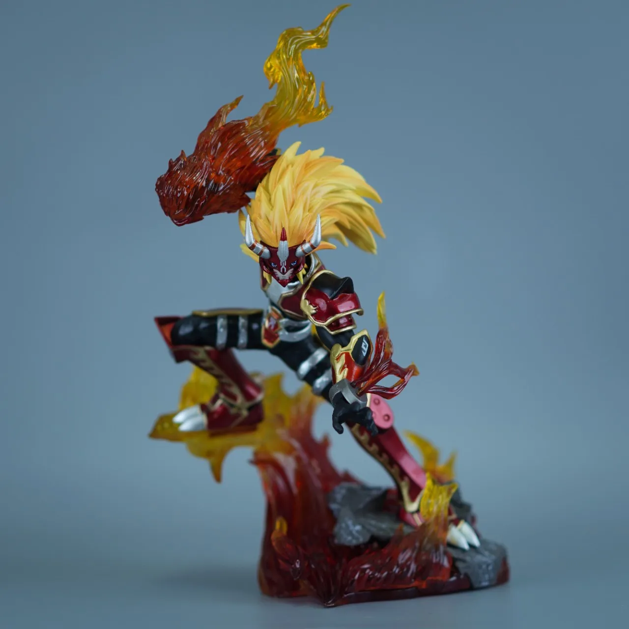 New 26cm Digimon Zombie Fire Beast Doll Figure Animation Peripheral Ornaments The Fighter Of Fire Model Toy Festival Gift