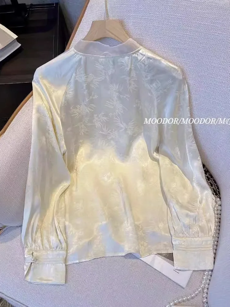 Ropa de línea de danza folclórica china con cuello levantado, traje clásico para mujer, bordado de Jazz, Tops de fiesta para escenario de competición para adultos