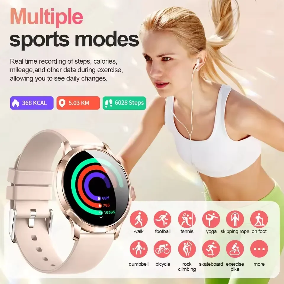 2025New 7.3MM Ultra Slim HD AMOLED Smart Watch Women Screen Always Display Time Heart Rate BT Calling High-end Fashion Smartwatc - Image 4