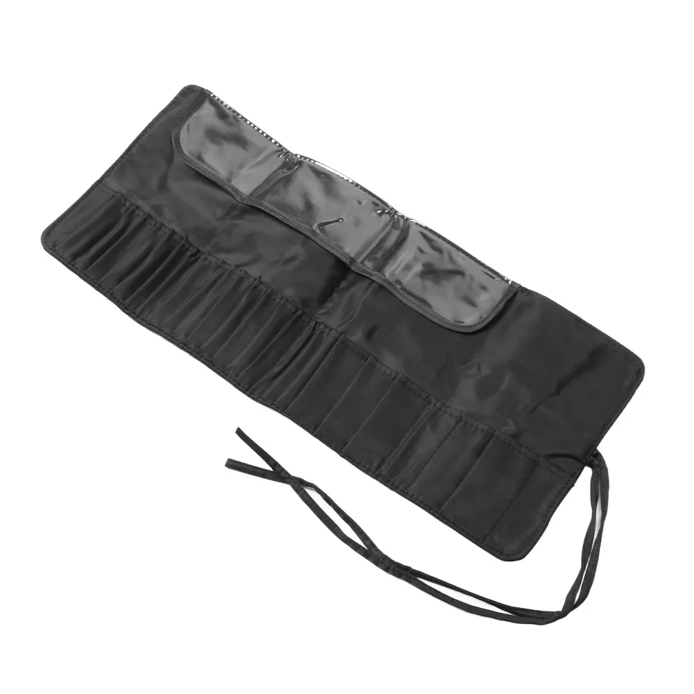 

26 Holes Makeup Brush Case Large Capacity Black Cosmetic Tool Storage Bag Portable Waterproof Makeup Brush Pouch Travel