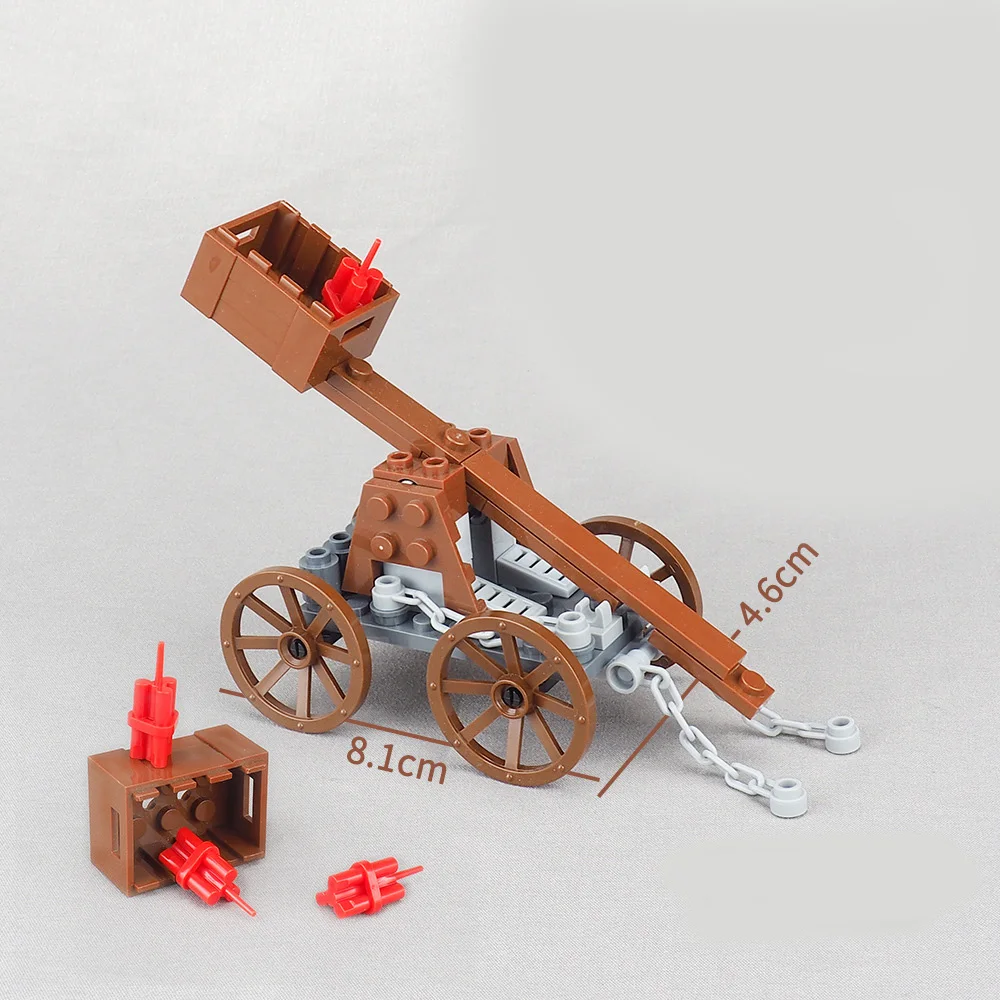 DIY Mini Flame Torch Weapon Bonfire Torch Watchtower Brick Accessory for Building Block Figures