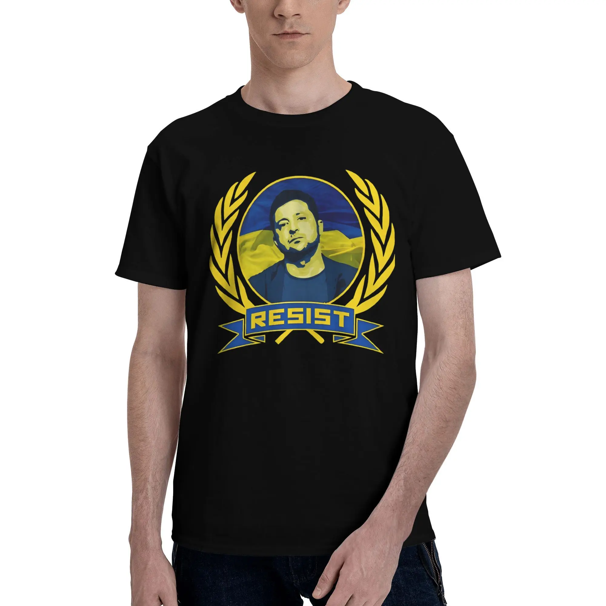 Ukraine Zelensky Resist  Tee Shirt for Men Women New Arrival T Shirts  Cotton Clothes